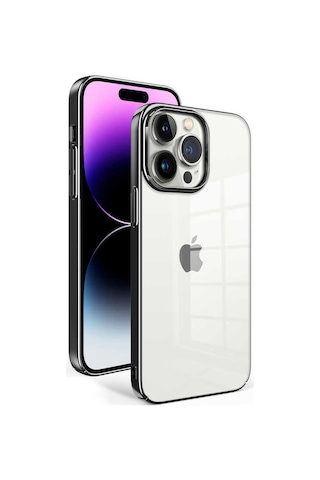 Apple Uyumlu iPhone 14 Pro Max Kılıf Zore Kenarları Renkli Arkası Şeffaf Sun Sert Kapak