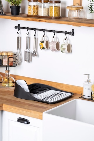 Ny Home Tezgah Üstü Bulaşık Kurutmalığı Siyah