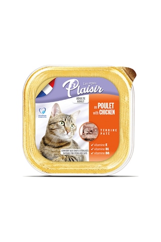 Plaisir Tavuk Etli Pate Yetişkin Kedi Yaş Maması 32 x 100 G