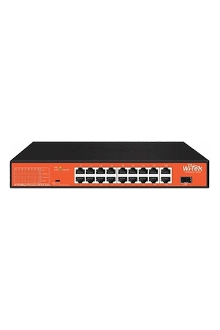 Wı-tek 16port 150w Full Poe Wı-ps518gh 10-100 Yönetilemez Switch