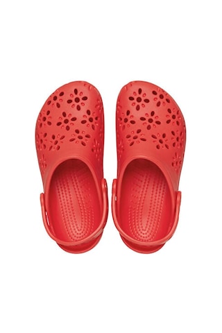 Crocs Classic Floral Cut Out Clog T Çocuk Terliği 210944-6zr Kırmızı Kırmızı