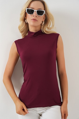 Bigdart Kadın Kolsuz Body 4348 - Bordo