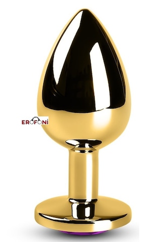 Erofoni Paslanmaz Süper Alüminyum Alaşım 8 Cm Çelik Metal Gold Anal Alıştırıcı Genişletici Anal Plug