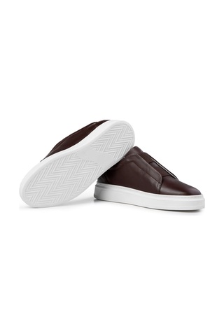 Ducavelli Espo Erkek Hakiki Deri Sneaker, Lastikli Sneaker, Hakiki Deri Sneaker, Erkek Sneaker Kahverengi