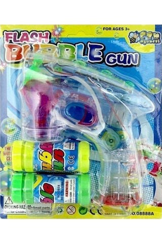 Flash Bubble Gun Pilli Sesli Işıklı Müzikli Köpük Atan Tabanca