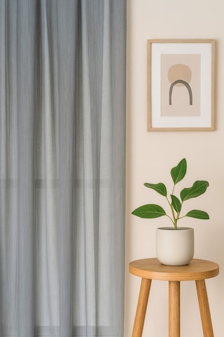 Soft Dokulu Şık Pileli Tül Perde Salon Oturma Odası Yatak Odası Çocuk Odası Gri