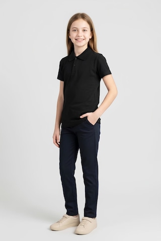 Modanino Kız Çocuk T-shirt %100 Pamuk Ve Okul Tarz 6-16 Yaş 12784mrt Siyah