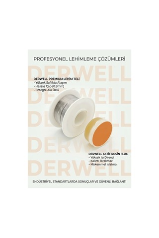 Lehim Teli 0.8mm Reçine Çekirdekli Ra Hızlı Akış Minimum Sıçrama Ve Aktif Lehim Pastası Yüksek Islatma Özelliği Hassas Bileşen Korozyon Yapmaz Profesyonel Set