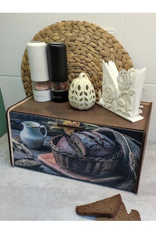 Woodiks Kapaklı Ahşap Ekmek Kutusu 274964122 Bej