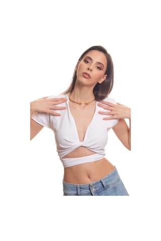 Labalaba Kadın Koçbaşı Uçlu Choker - Altın Altın