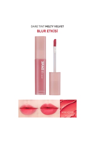 Uzun Süre Kalıcı, Bulaşma Yapmayan, Kadifemsi Bitiş Sunan Tint Dare Tint Melty Velvet Rose Letter 0 59802458