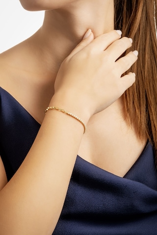 Zarafet 18 Ayar Sarı Altın Kaplama 19 Cm Gümüş Bileklik Sarı