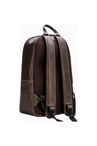 Farmhood Nashville Deri Iş Sırt Çantası 44 Cm, Laptop Bölmeli Ve Düzenli Unisex Tasarım Koyu Kahverengi