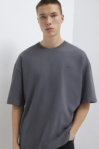 Mavi Erkek Oversize Bisiklet Yaka Basic T-shirt M0613188 Gri Gri