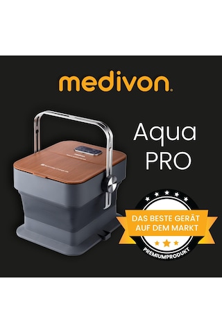 Medivon Aqua Pro Su Ayak Masajı, Kabarcık Masajı, Ozonlama Fonksiyonu, Kızılötesi Terapi, Silindir Masajlı Ayak Banyosu, Yerden Tasarruf Etmek İçin Katlanabilir - Kahverengi