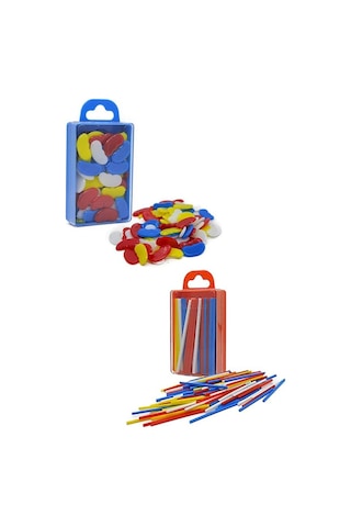 ayı Sayma Seti 1 Paket Plastik Sayı Sayma Çubukları ve Fasülyeleri 1. Sınıflar İçin Renkli Çubuk Fasulye
