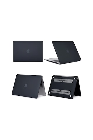 Apple Uyumlu MacBook Pro 2020 M1 A2338 13" Hardcase Koruyucu Kılıf Kapak Siyah