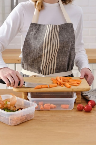 Ayaklı Kesme Tahtası Bambu Sunum Tahtası 25 X 35 Cm Ahşap