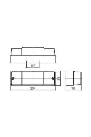 SIM STOP LAMBASI (SARI-KIRMIZI-BEYAZ) (204 X 65 MM) FORKLİFT