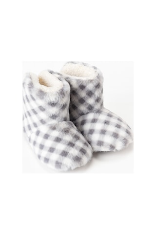 Çocuk Ve Bebek Panduf, Kışlık Peluş Bot, Yumuşak, Sıcak Tutan, Kaymaz Tabanlı Ev İçi Patik, Ev Botu Gri