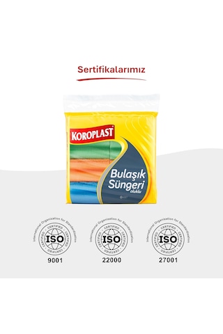 Çift Taraflı Oluklu Bulaşık Süngeri 8', Çizik & Bırakmaz, Yağ Leke Çıkarıcı Mutfak Temizlik Süngeri, Tava, Tencere, Tabak, Bardak, Çatal, Bıçak, Ocak, Tezgah, & Seramik Yüzeyler Sku: Smg8690010148995