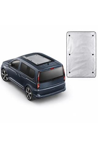 Microcase Volkswagen Caddy İle Uyumlu Vantuzlu Sunroof Güneşlik Koruyucu Al5631 Gri