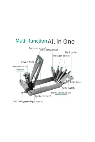 Qingmipy Stainless Steel Bicycle Repair Tool: Portable Multi-functional Compact Tool For Bike Maintenance - Manufacturer Wholesale Oxford Bag Only, No Product Çok Renkli