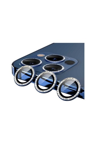 Apple Uyumlu iPhone 12 Pro Max Zore Cl-06 Kamera Lens Koruyucu Mavi
