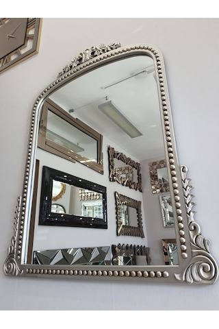 Ayna Denizi Lady Silver Model Gümüş Renk Dekoratif Ayna Gümüş