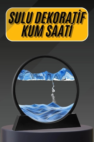 3d Led Işıklı Kum Saati Gece Lambası Hareketli Sulu Kum Saati Dekoratif - Htctduczzzzsulukumsaatiiiiii1
