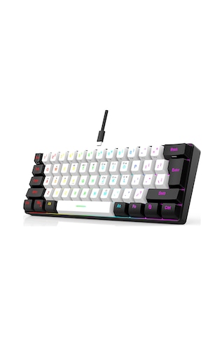 Lemestar 61 Tuşlu Rgb Aydınlatmalı Oyun Klavyesi - Ergonomik Tasarım, Usb-c Bağlantı, Kompakt Ve Taşınabilir