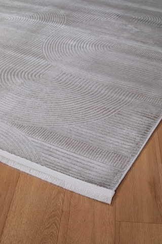 Voyage %100 Akrilik Yumuşak Dokulu Halı Kilim Salon Mutfak Koridor Yolluk Dokuma Makine Halısı Ac-414 Gri