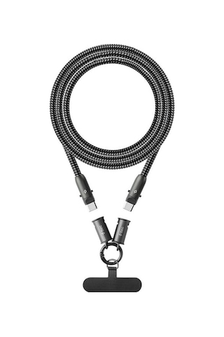 Ttec Extremecable Hip Çok Fonksiyonlu Ekstra Dayanıklı USB-C –USB-C 60W PD/Qc 120 CM Hızlı Şarj/Data Kablo Siyah