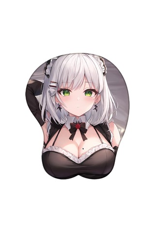 Genshin Darbe 3d Silikon Mousepad Raiden Shogun Yae Miko Kokomi Bilek Desteği Mouse Pad Anime Oyunu Seksi Bilek Dinlenme Fare Mat Beyaz & Siyah