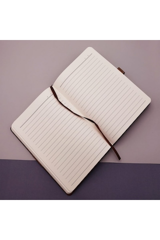 Mobgift Alt Kısmı Mozaik Desenli Kutulu Deri Defter Kalem Seti Pembe