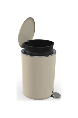 Primanova Lenox Pedallı Çöp Kovası 5Litre Bej. Bej