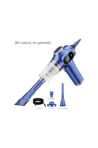 Mini Akülü Elektrikli Süpürge Dijital Ekran Tek Çekirdekli Mavi 0