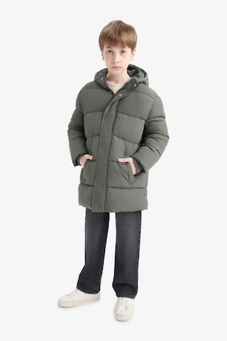 Defacto Su İtici Kapüşonlu Fermuarlı Haki Erkek Çocuk Parka C8782a8/kh493 Haki
