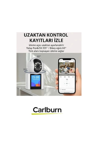 2.8 İnç Ips Ekranlı Çift Taraflı Seslendirme Hareket Algılama 4mp Lens 2.4 Ghz Akıllı Ev Kamerası