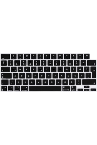 Apple Uyumlu MacBook Pro 14.2' 2021 A2442 Q Klavye Koruyucu Silikon Ped 001