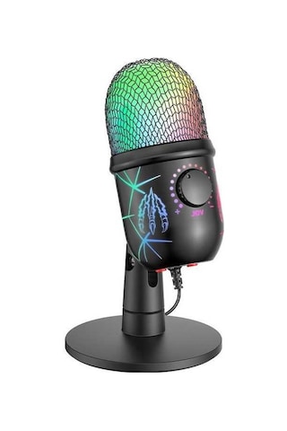 Novahub Profesyonel Rgb Işıklandırmalı Kondansatör Mikrofon, Oyun/kayıt/canlı Yayın, 48khz, Gürültü Azaltma, Usb