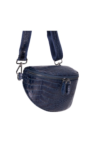 Blooming Bag Alora Scarlet Heat Croc Lacivert Deri Bel Çantası