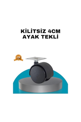 4 Cm Kilitsiz Masa Ayağı Tekli Sessiz Ve Akıcı Hareket Renkli