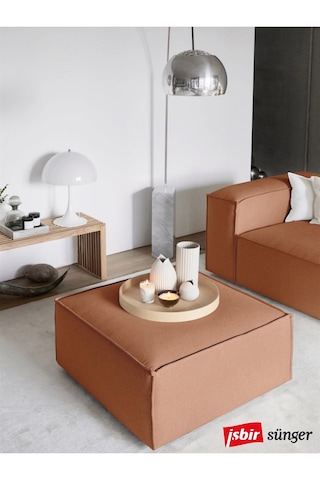 Mode Soft Puf 33 Numara Tarçın Keten Kumaş Dairenize Teslim