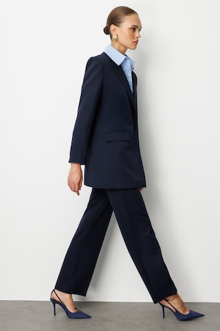 Mizalle Oversize Lacivert Kruvaze Blazer Ceket Lacivert