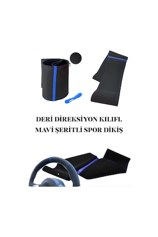 One Vıp Sale Opel Meriva Deri Direksiyon Kılıfı Prime Kalite, Mavi Şeritli Spor Dikiş Model:direksiyon-kılıfıvip3675 Çok Renkli