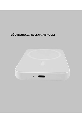 Kablosuz Manyetik Powerbank - İphone 12 13 14 15 Uyumlu, Hızlı Şarj