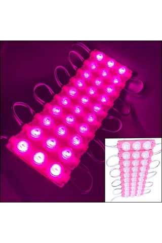 3 Ledli Modül Led Pembe 10 Adet