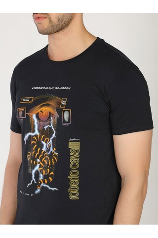 Roberto Cavalli Erkek Tshirt /M.Rob.0421.14022 -Lacivert