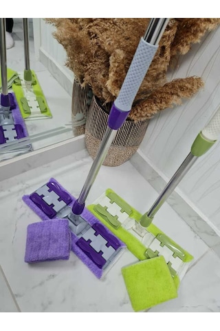Sihirli Mandallı Teleskobik Mop Set  + Yedek Mop